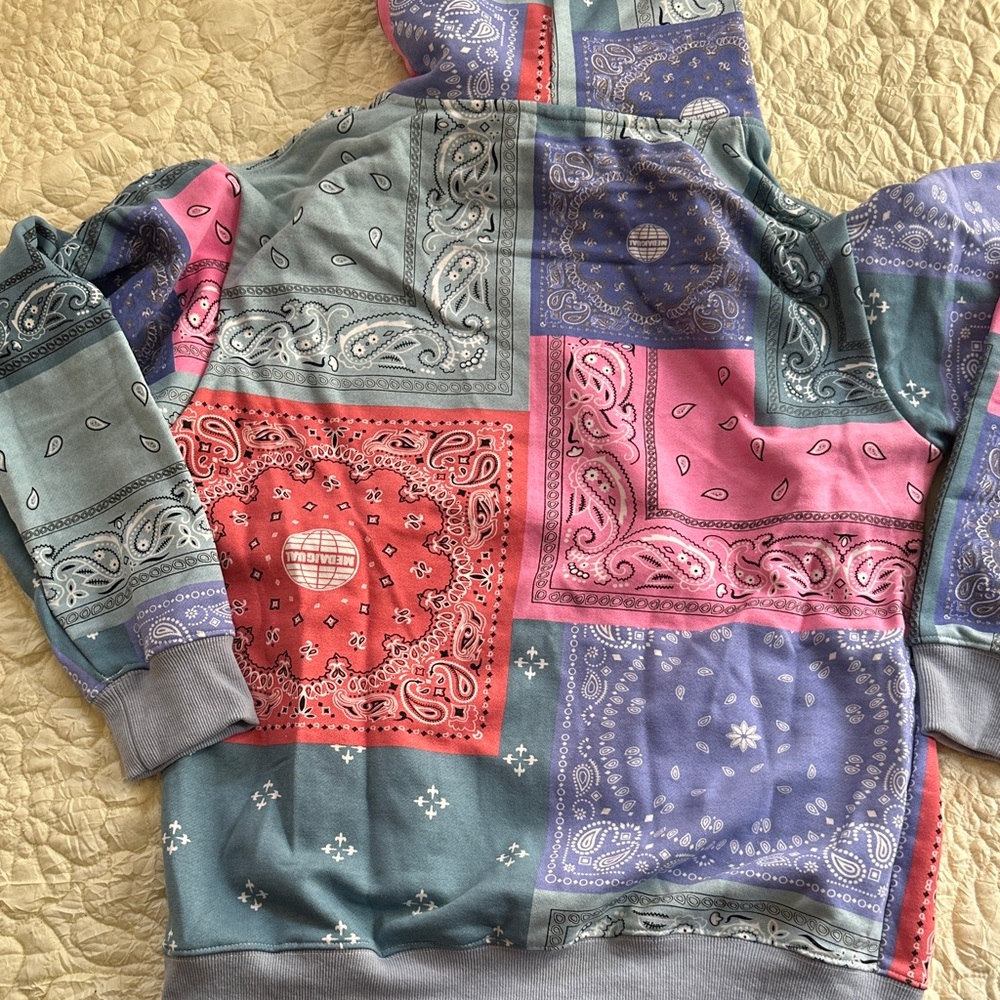 Desigual Multicolor Bandana Patchwork Hoodie - Pi… - image 3